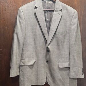 Lauren Ralph Lauren 44S Silk Wool Blazer Grey Houndstooth Sport Coat Jacket